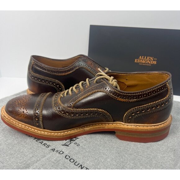 Strandmok Wingtip Cap-toe Oxford with Dainite Rubber Sole Mens 6.5 E - Picture 3 of 14